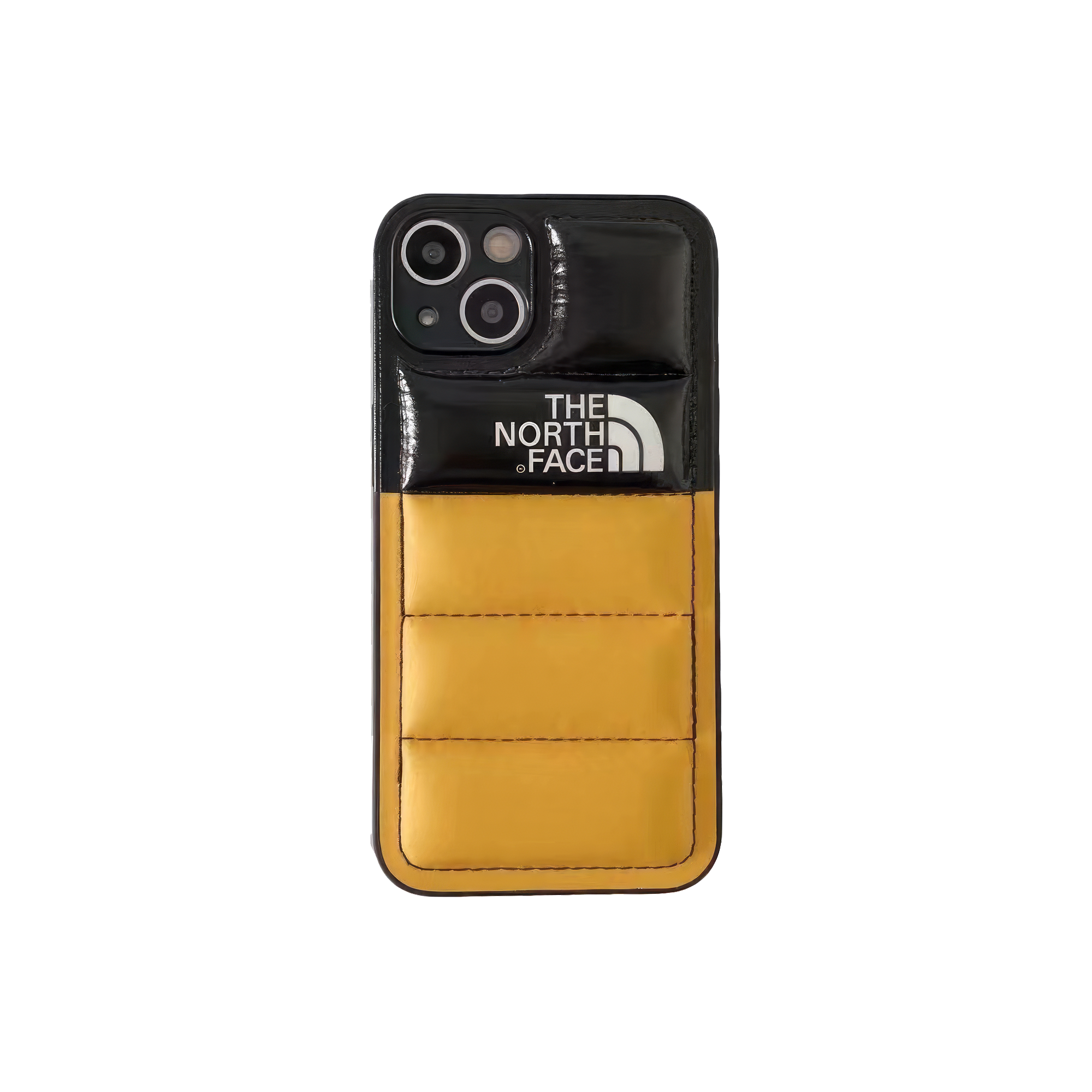 The North Face yellow latex durable smartphone case.
