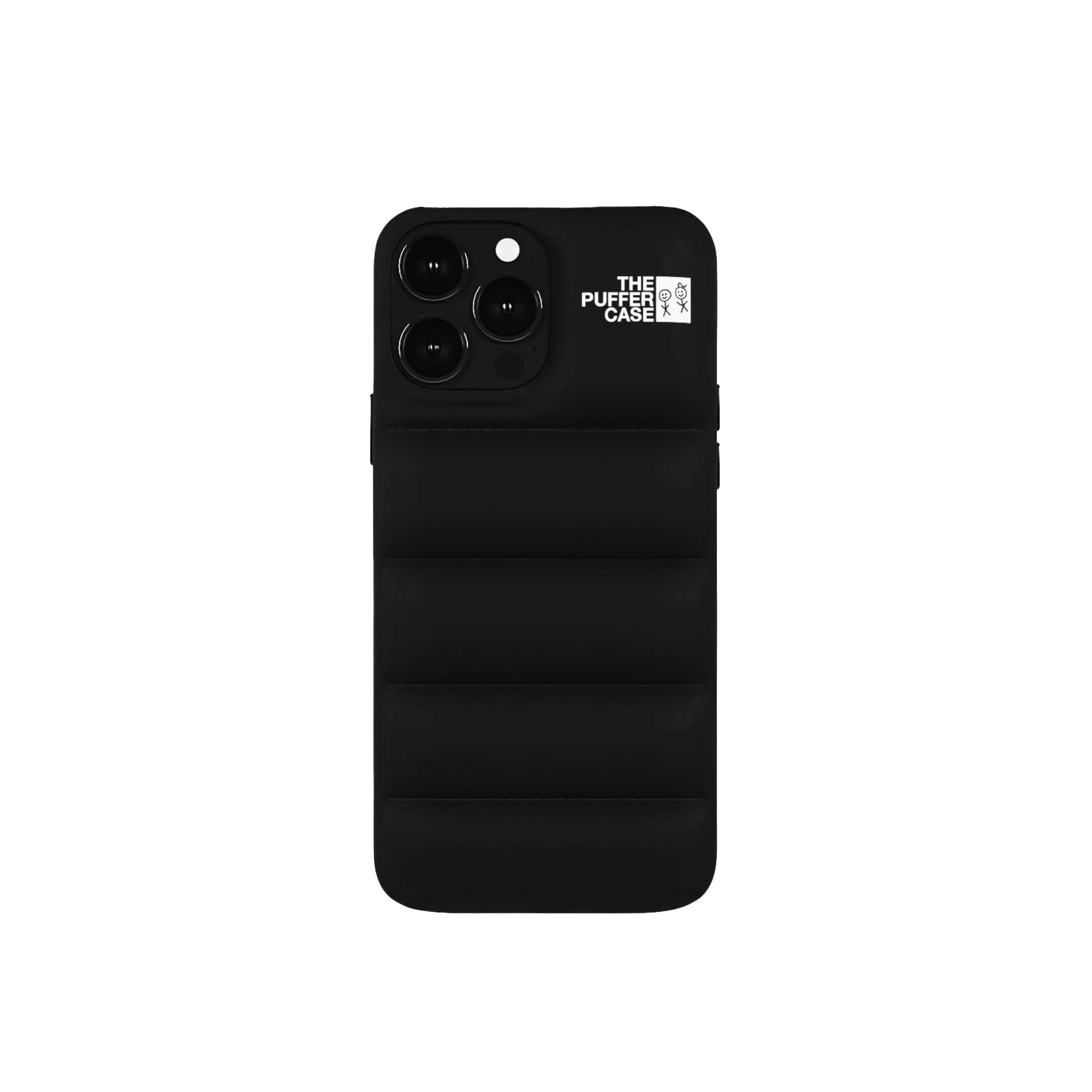 Timeless black Puffer Case for iPhone, the quintessence of style meets function.
