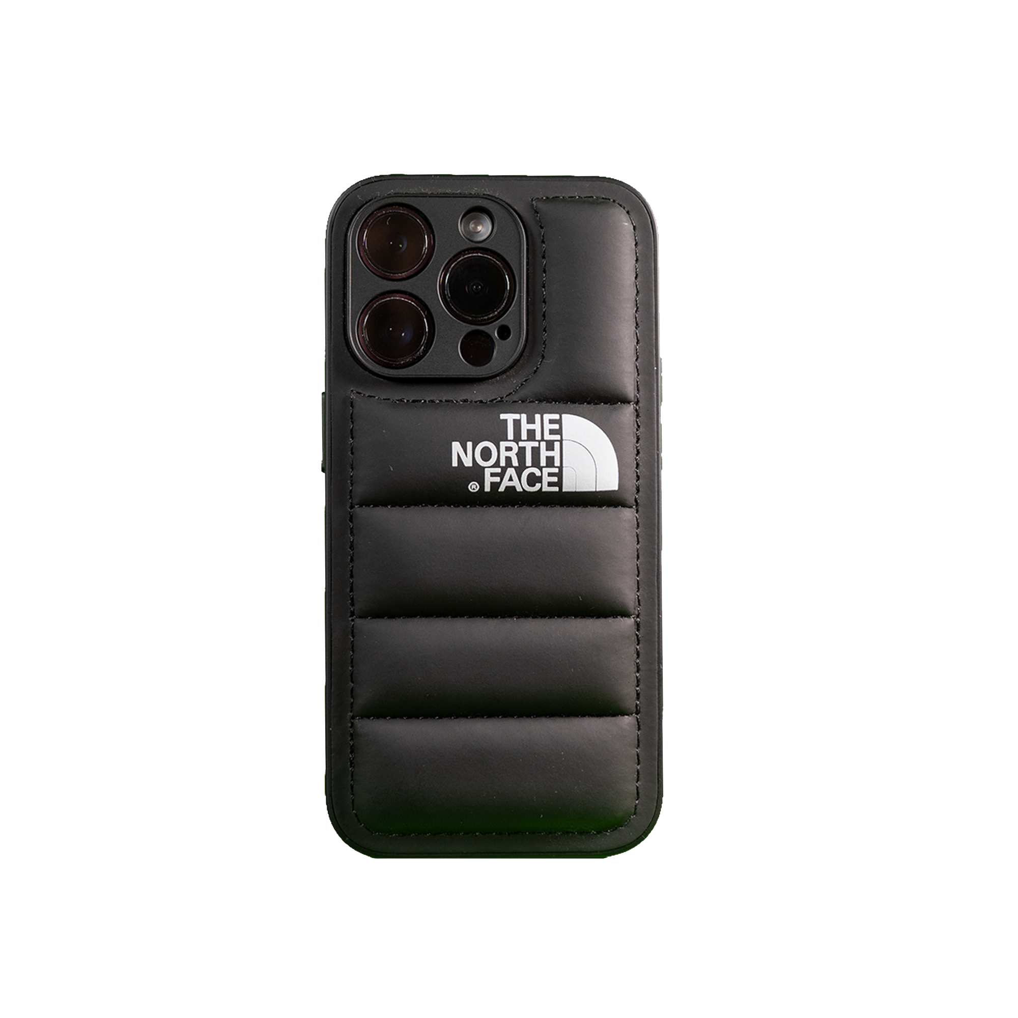 The North Face's sophisticated black phone case, ideal for the urban explorer.
