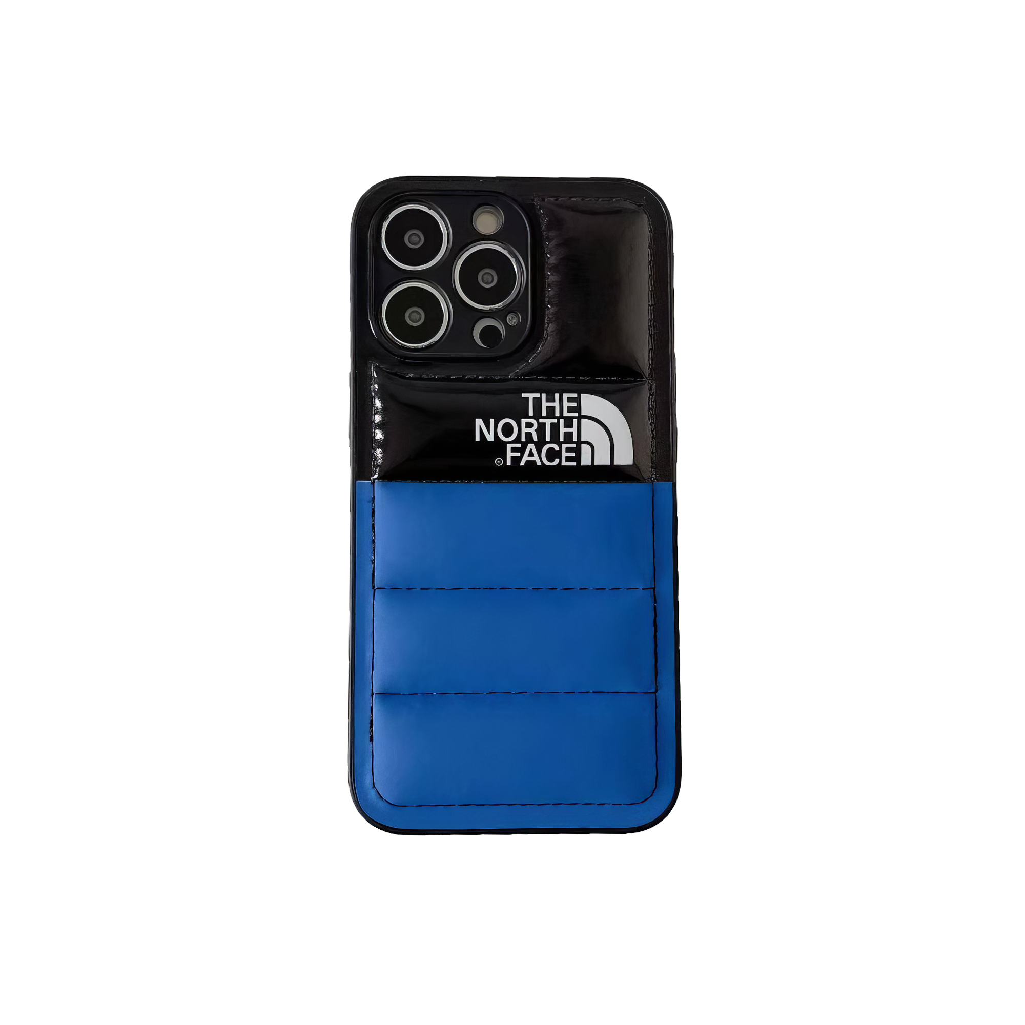 The North Face blue latex protective smartphone case.