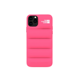 Vibrant pink Puffer Case, adding a fashion-forward touch to iPhone safety.