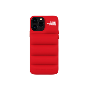 Quilted red Puffer Case for enhanced iPhone protection and a pop of color.