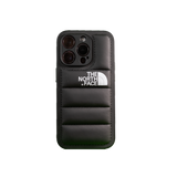 The North Face's sophisticated black phone case, ideal for the urban explorer.