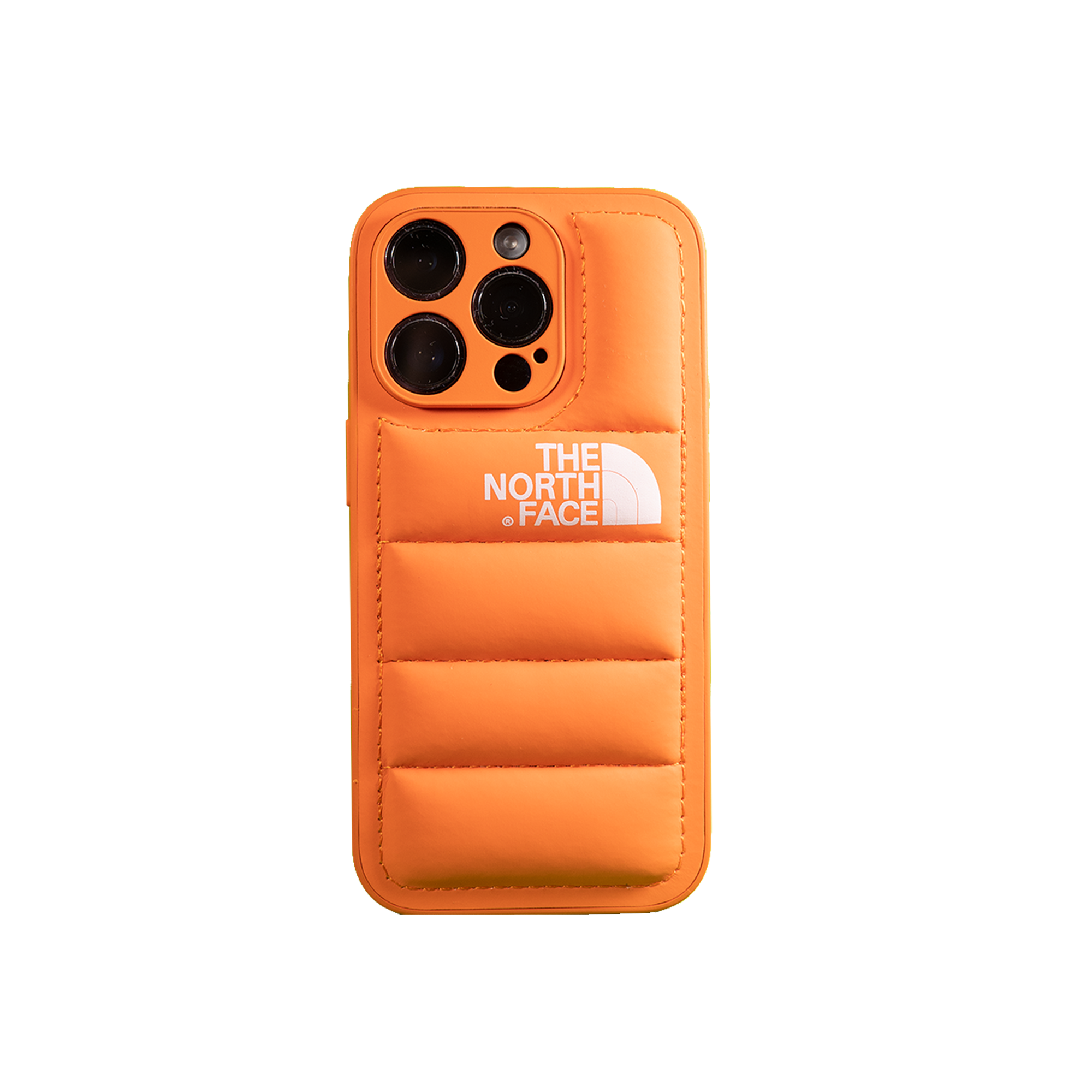 Vivid orange phone case from The North Face, providing standout protection and style.