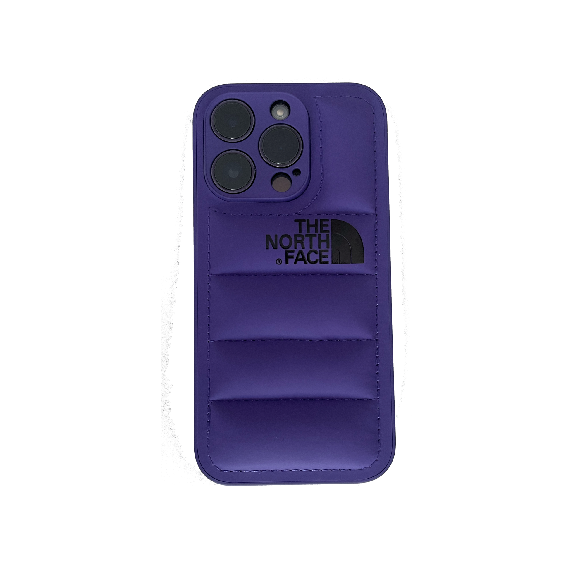 Chic purple The North Face phone case, merging modern design with robust security.