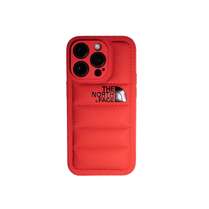 Striking red The North Face smartphone case, designed for the bold and active lifestyle.